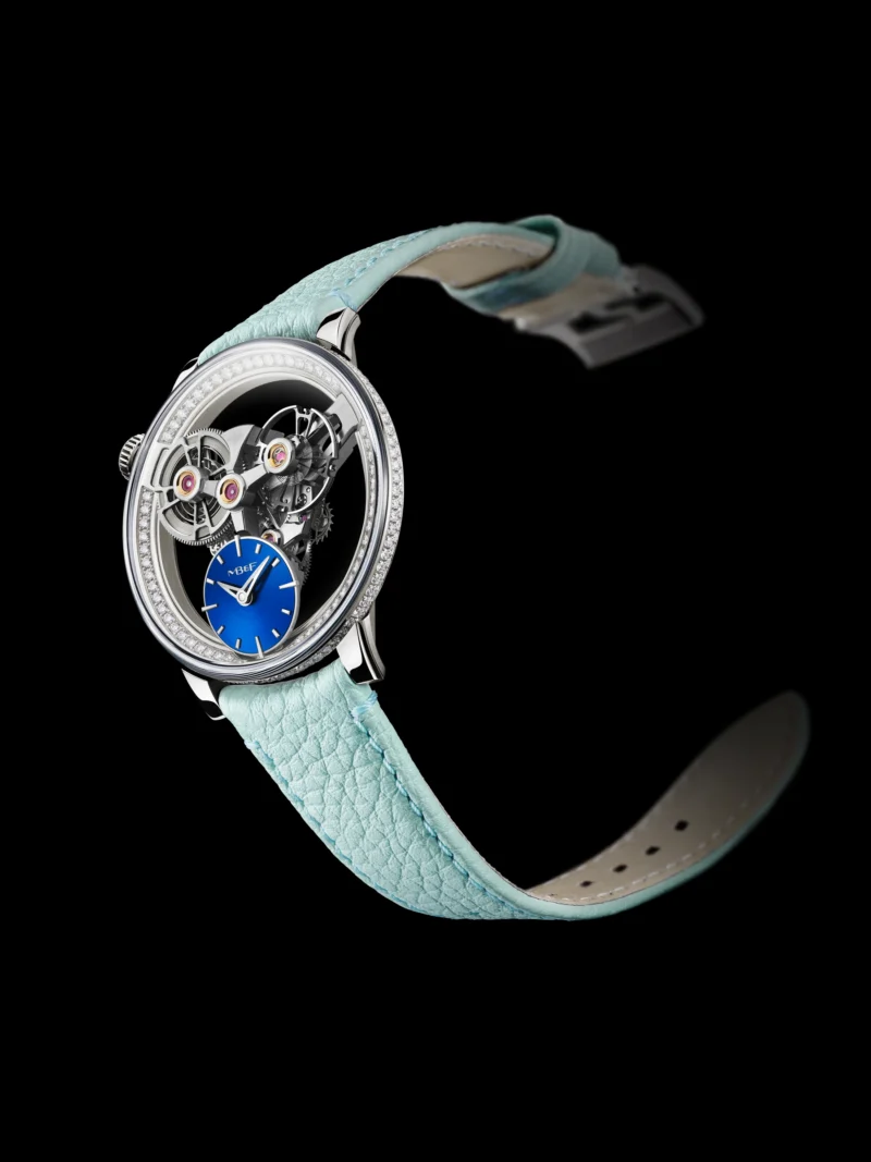 MB&F SP One Pavée three-quarter front view on black