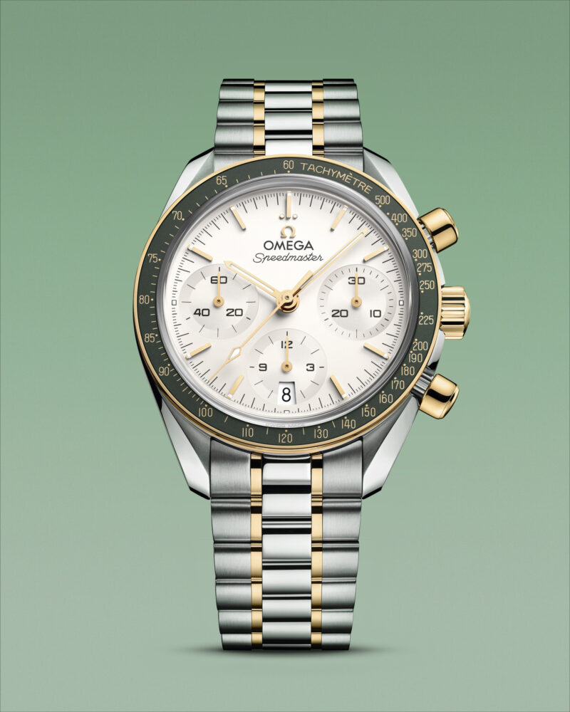 Moonshine Gold bicolour Omega Speedmaster 38