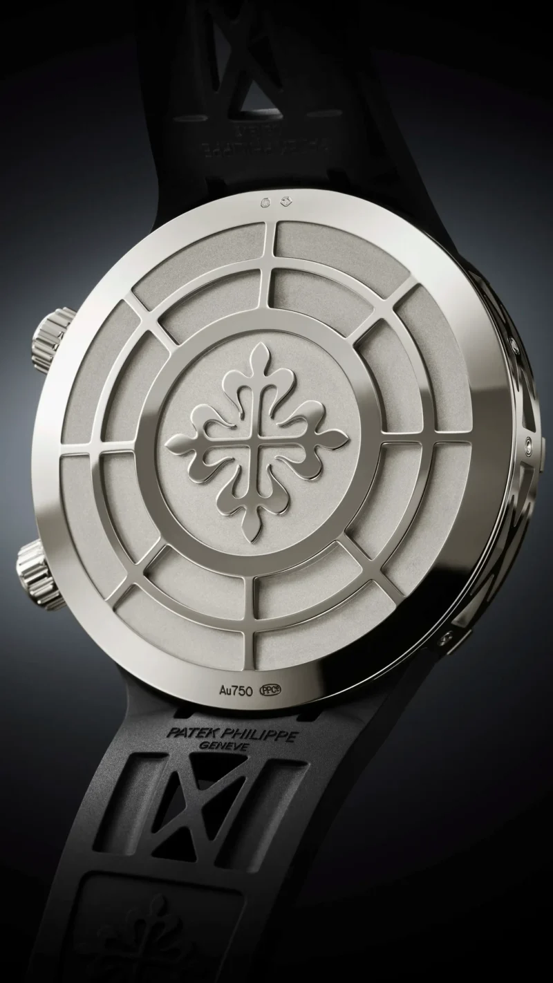 Patek Philippe Ref. 6105G solid caseback detail