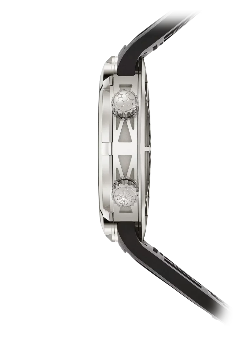 Patek Philippe Ref. 6105G three-o'clock profile