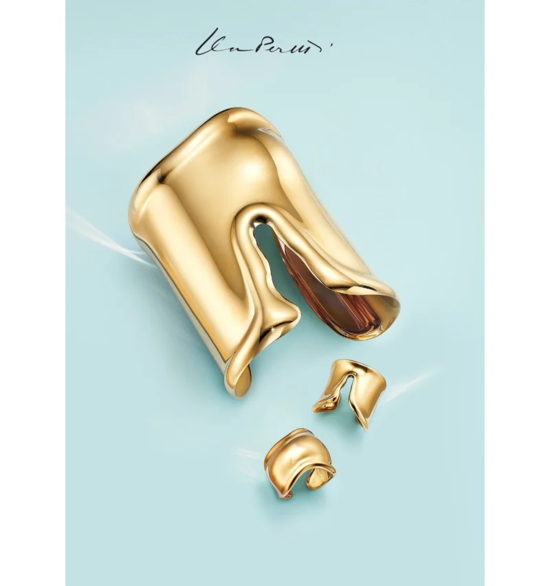 Elsa Peretti Bone cuff collection in gold