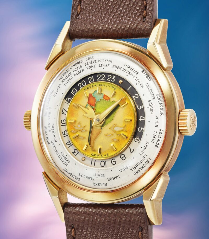 Patek Philippe reference 2523 world-time wristwatch offered at Phillips Geneva XXIII