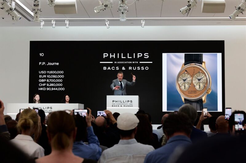 Phillips saleroom during New York Watch Auction XIV in June 2026