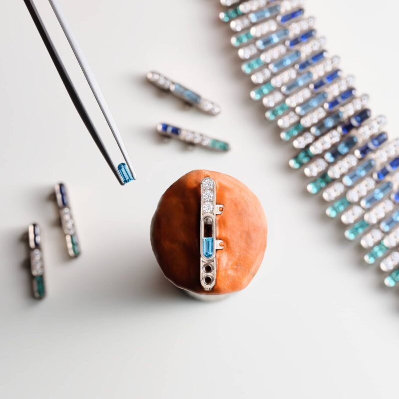Piaget baguette gemstone component assembly