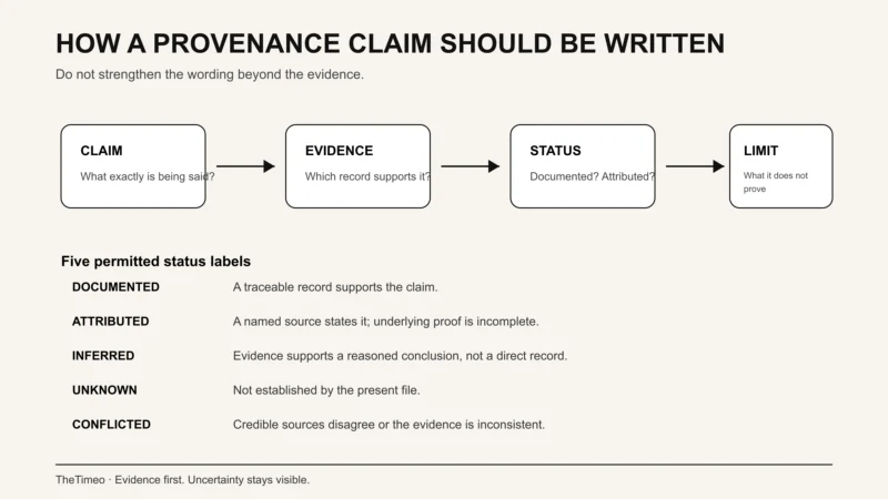 Provenance claim confidence labels