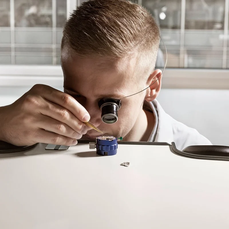 A watch undergoing inspection within the Rolex Certified Pre-Owned programme