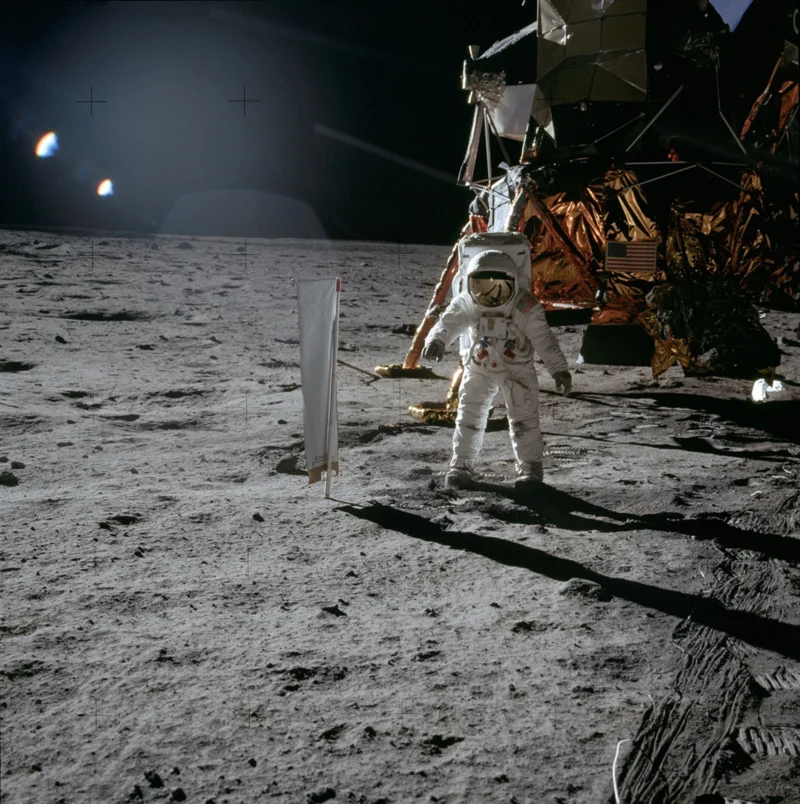 Buzz Aldrin on the lunar surface during Apollo 11