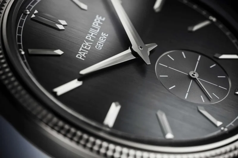 Dial and hobnail bezel detail of Calatrava reference 6119G-001