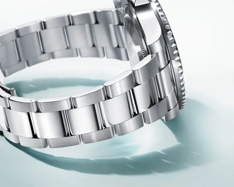 Oyster bracelet detail on a Rolex GMT-Master II