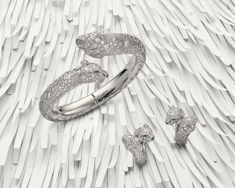 Cartier Panthere tete-a-tete bracelet and rings